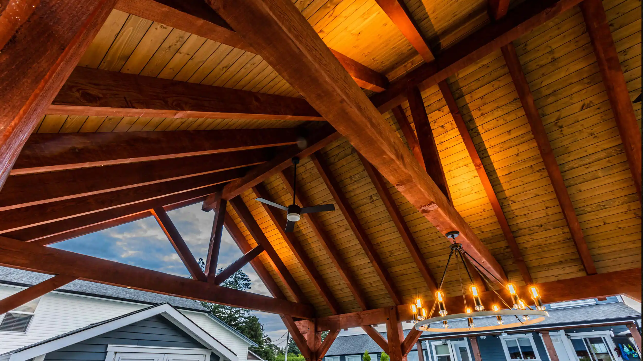 Timberframe Roof on Patio