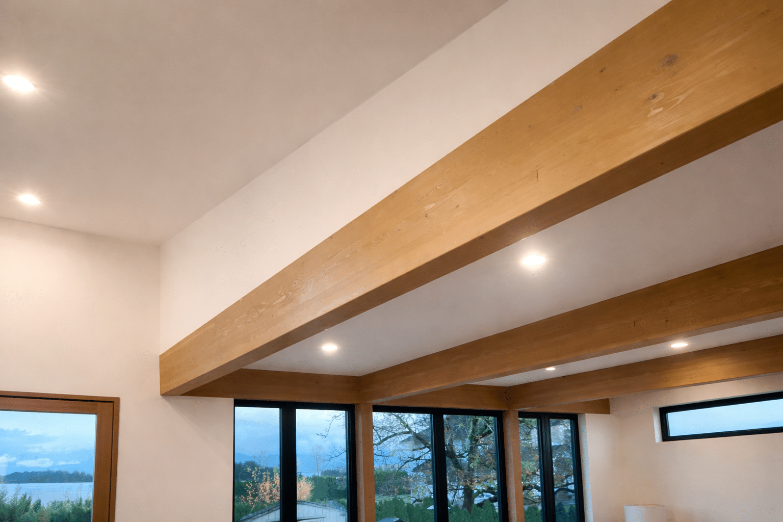 Modern wood beams for living room