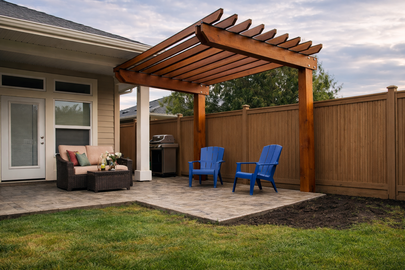 Patio pergola timberframe